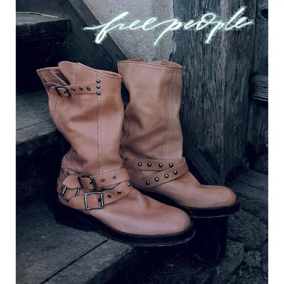 SOLD // Free People Janey Engineer Boots NIB - Picture 2 of 8